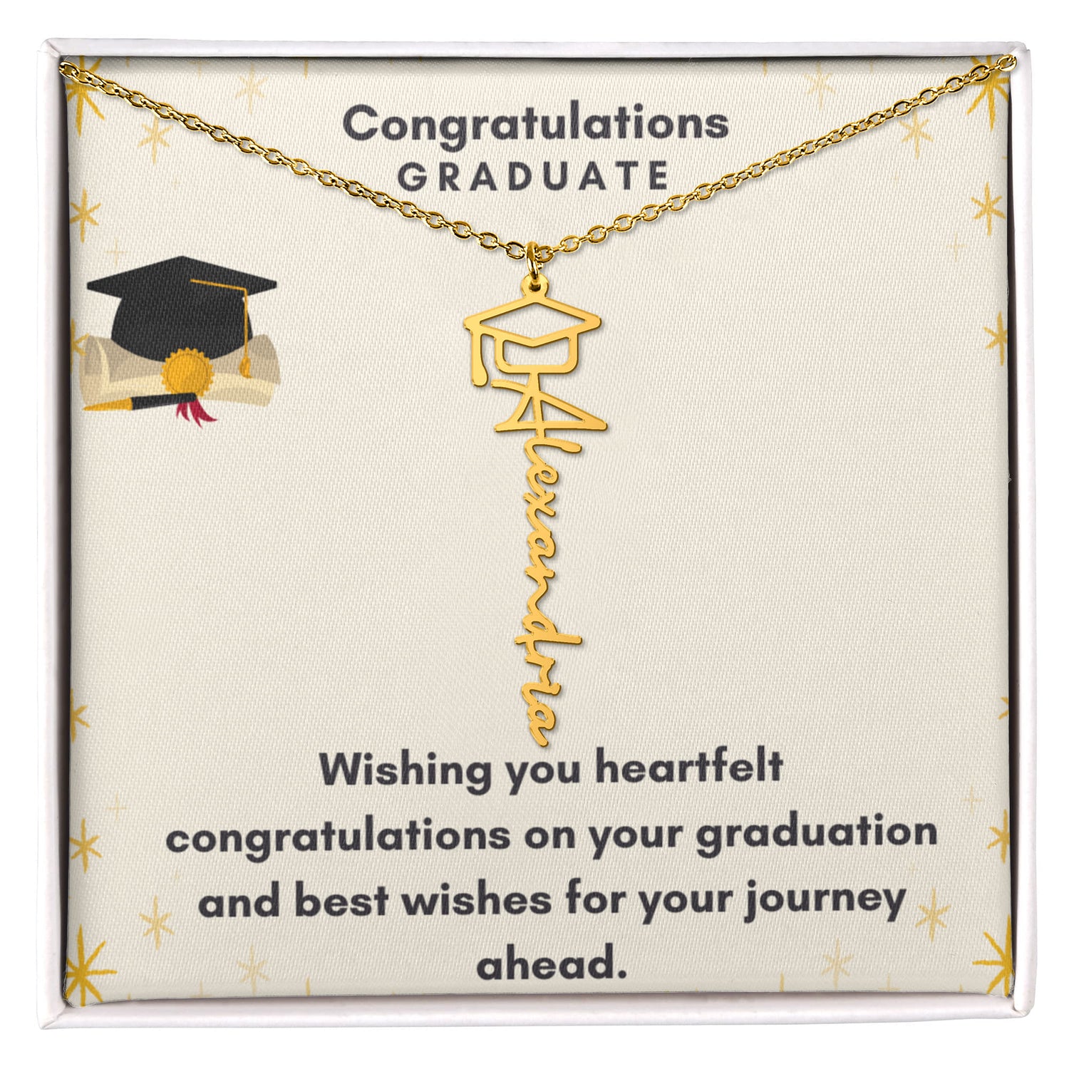 Graduation Name Necklace