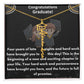 For the Graduate- A Personalized Name Necklace with a Cap