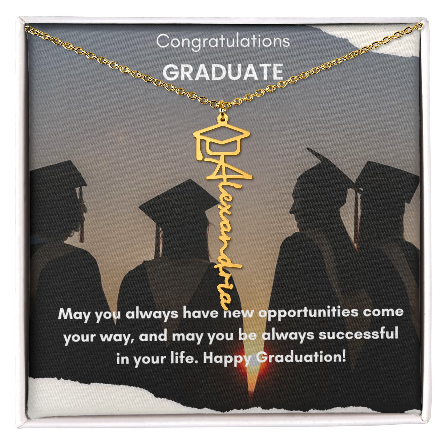 Graduation Name Necklace