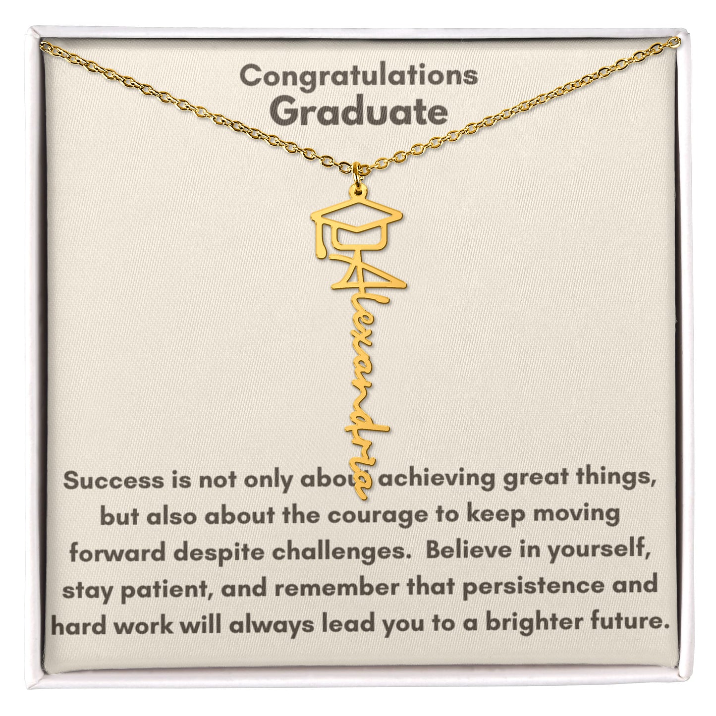 Graduation Name Necklace