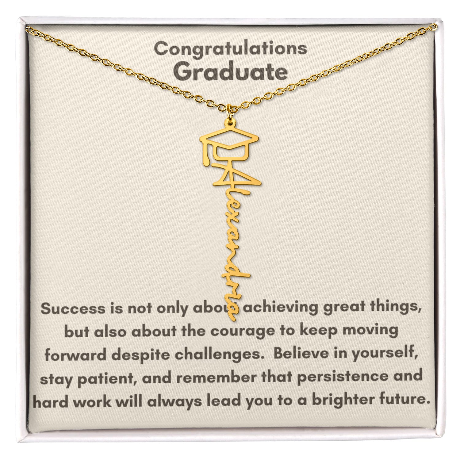 Personalized Graduation Name Necklace - A Timeless Keepsake for Celebrating Achievements