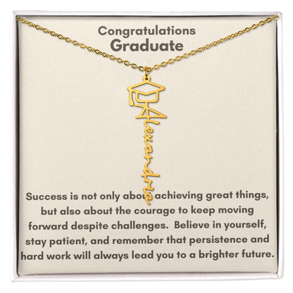 Personalized Graduation Name Necklace - A Timeless Keepsake for Celebrating Achievements