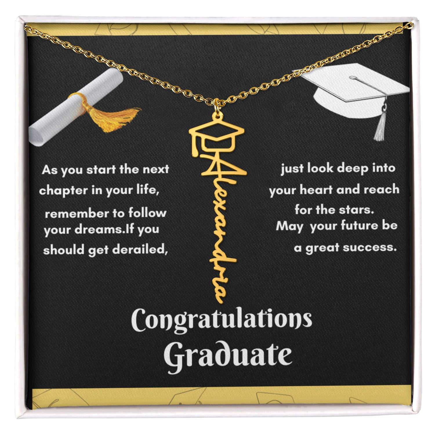Personalized Graduation Necklace - Celebrate Your Achievements in Style