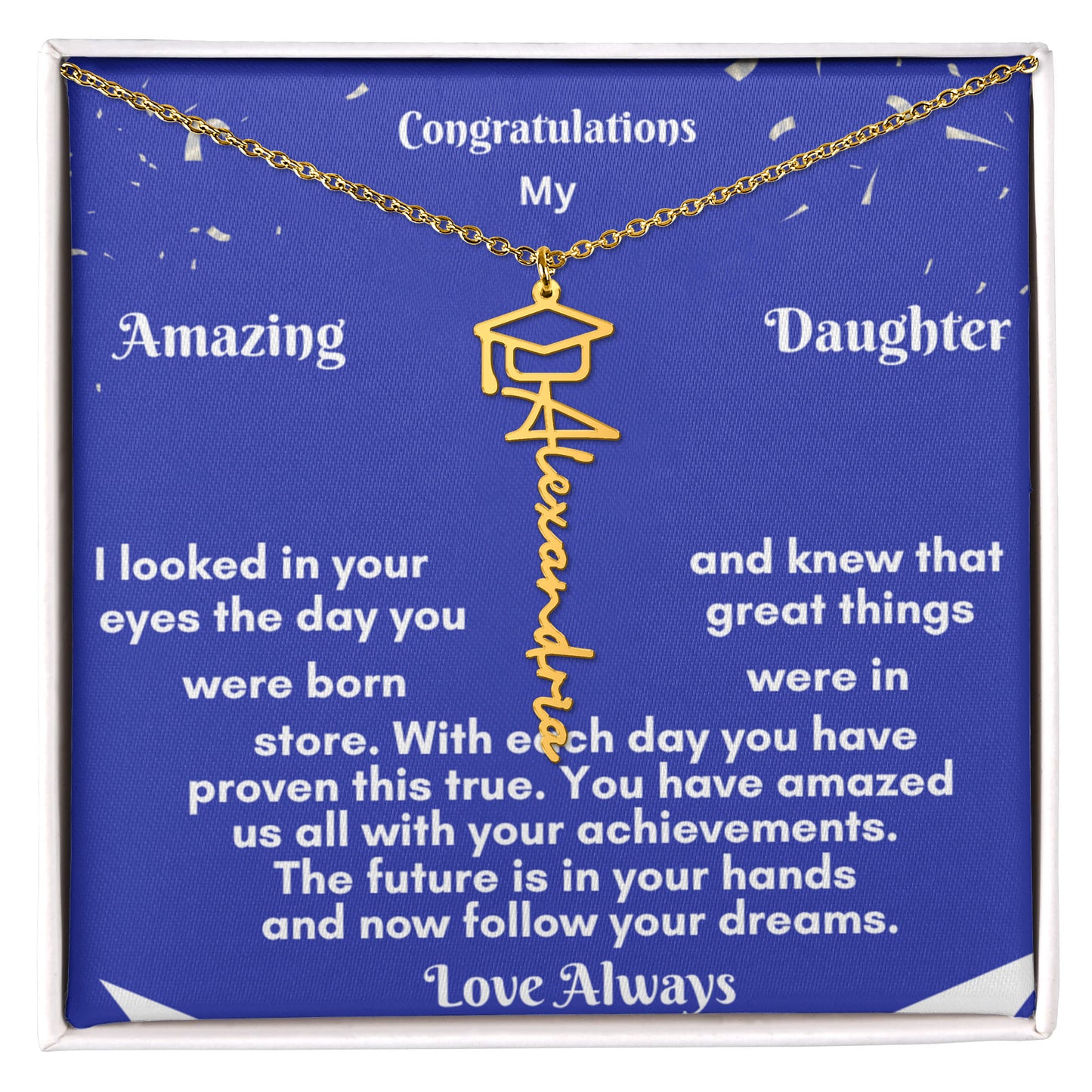 Graduation Name Necklace