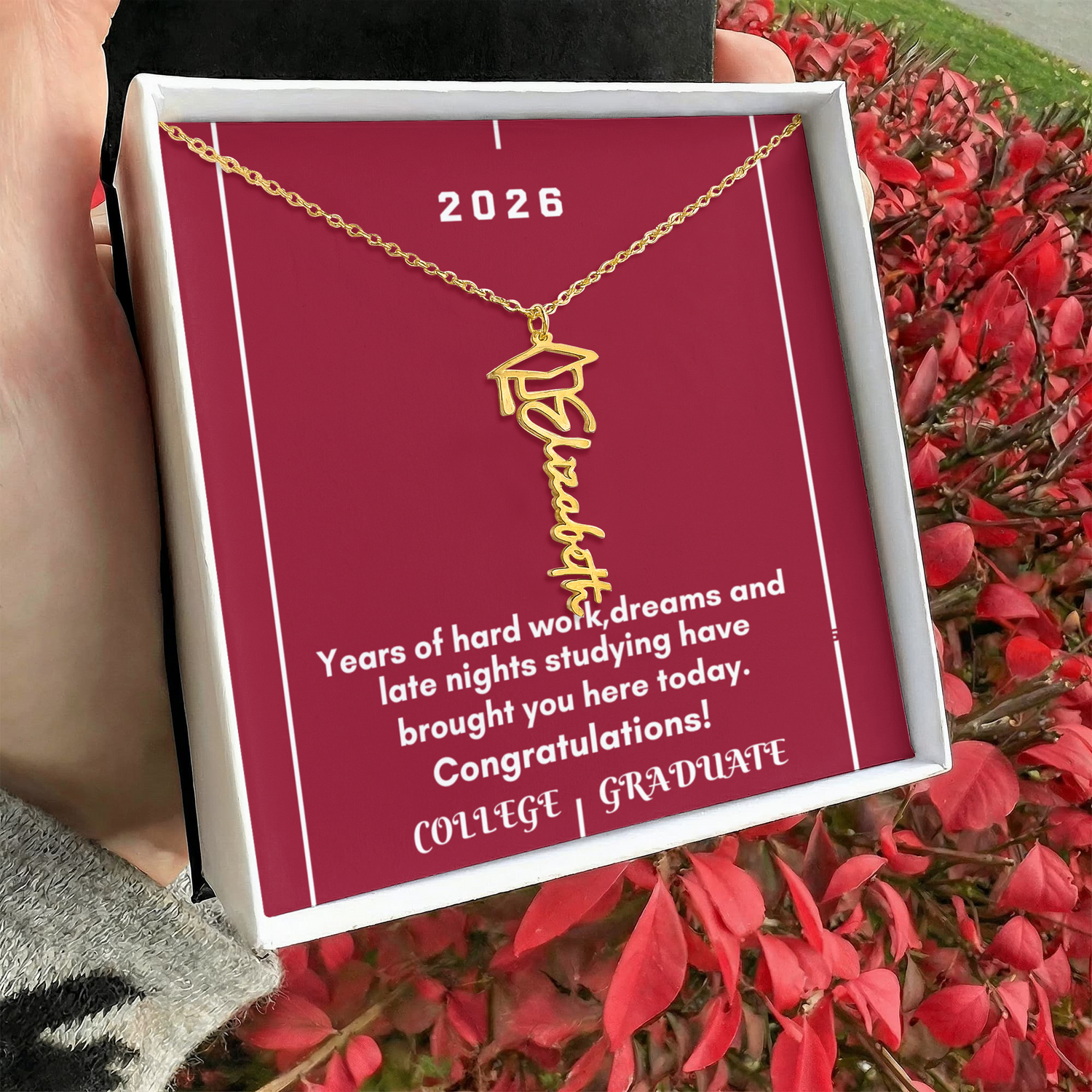 Personalized Graduation Name Necklace - Celebrate Success in Style