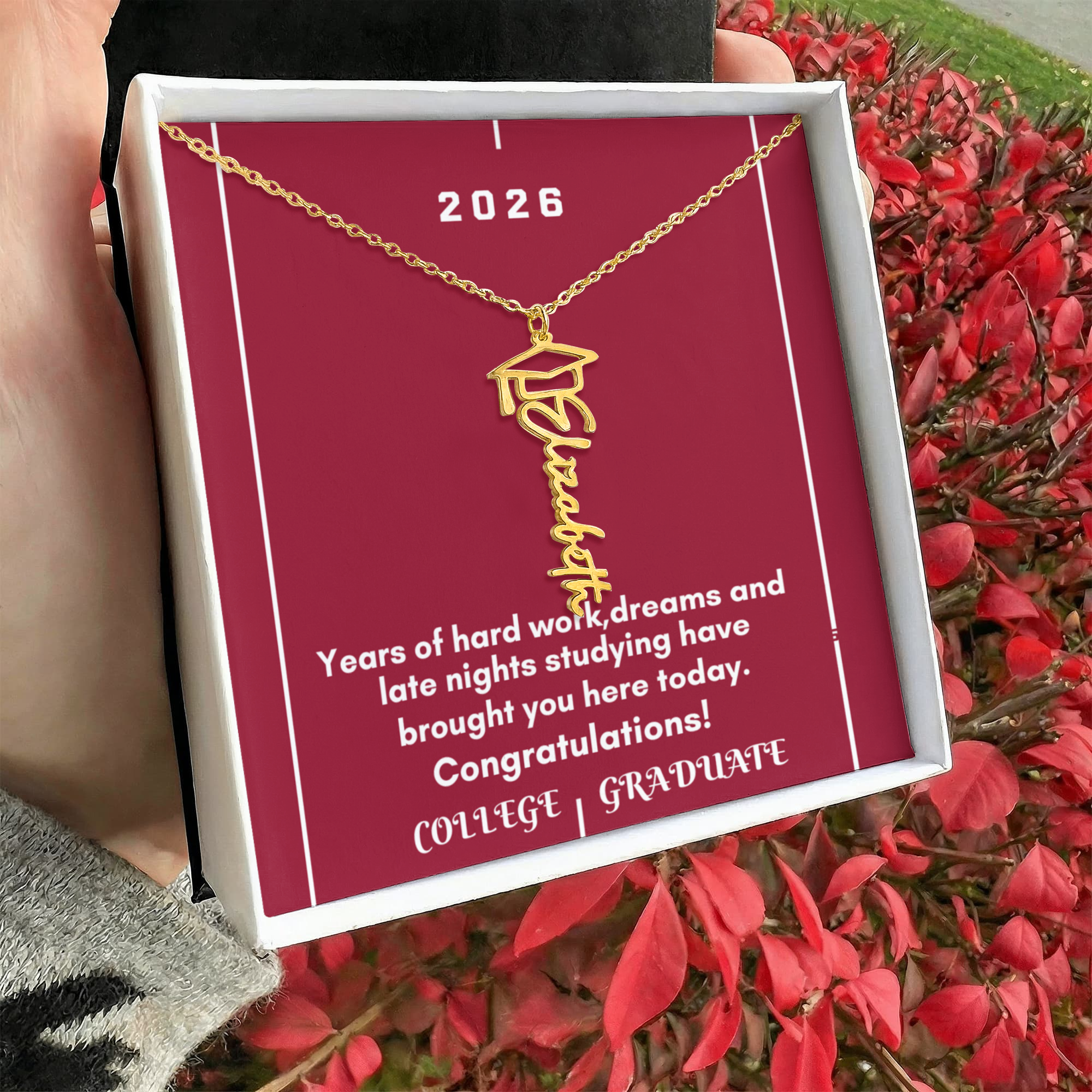 Personalized Graduation Name Necklace - Celebrate Success in Style