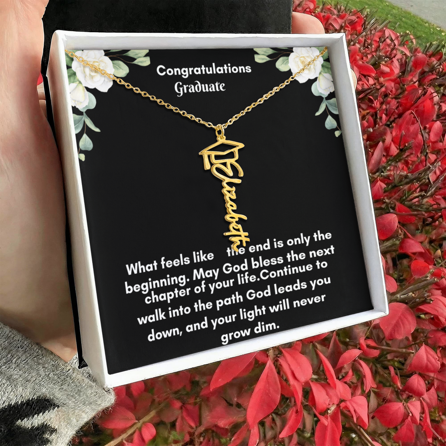 Graduation Name Necklace