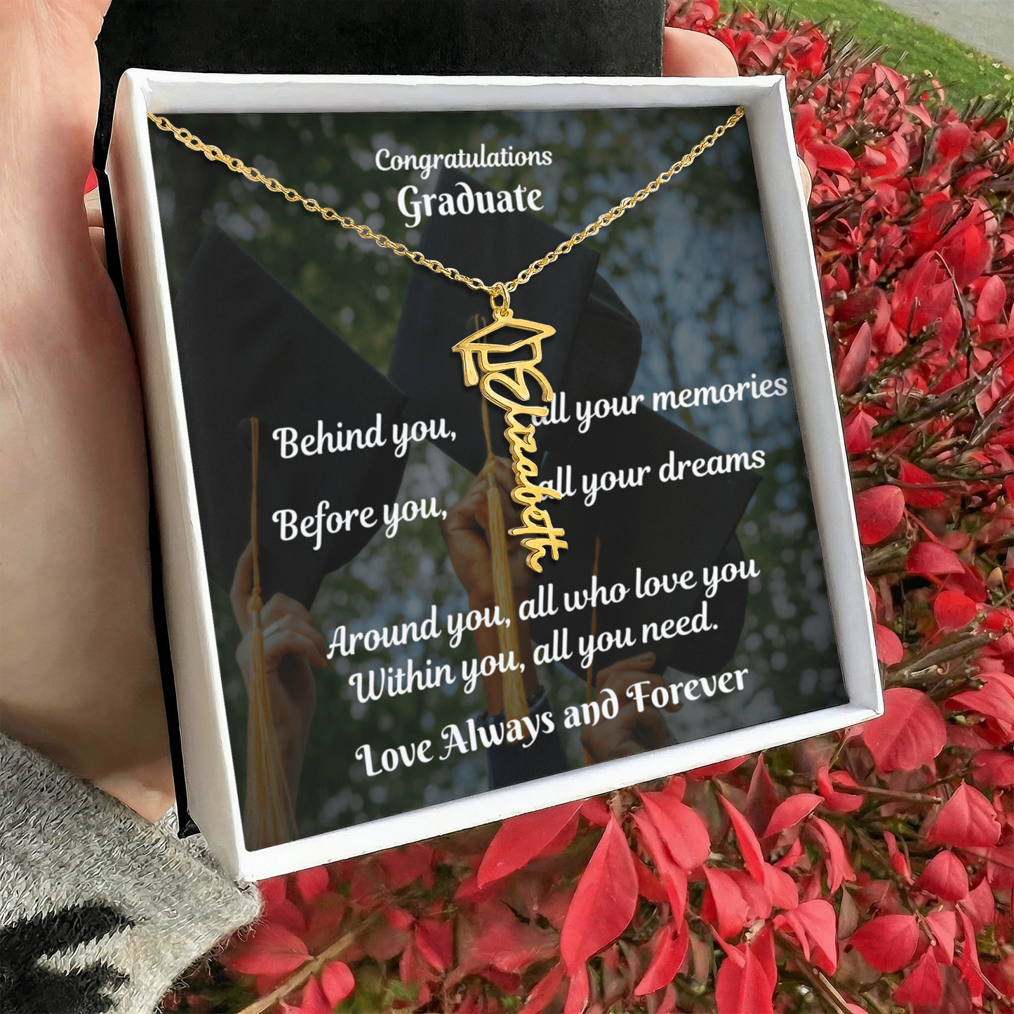 Graduation Name Necklace