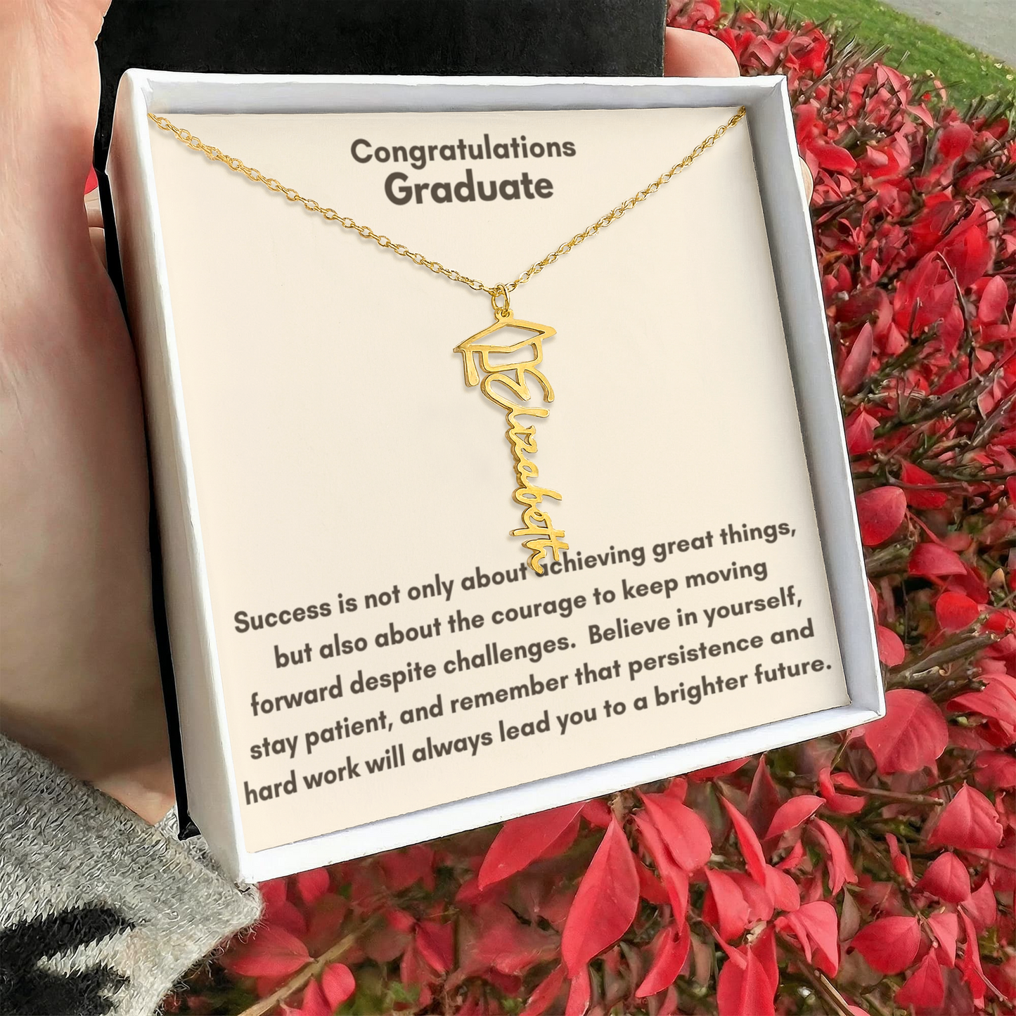 Graduation Name Necklace