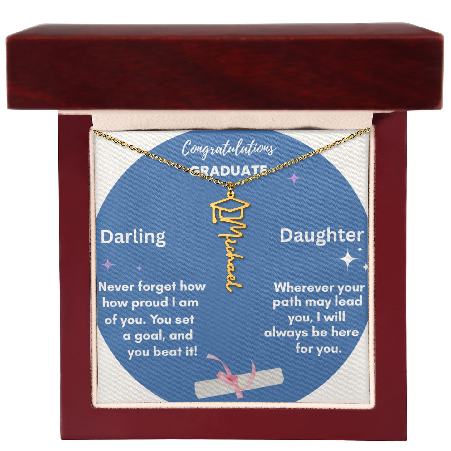 Graduation Name Necklace