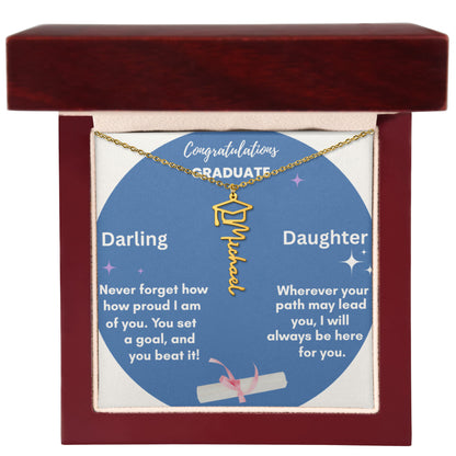 Personalized Graduation Name Necklace – Celebrate Achievements in Style