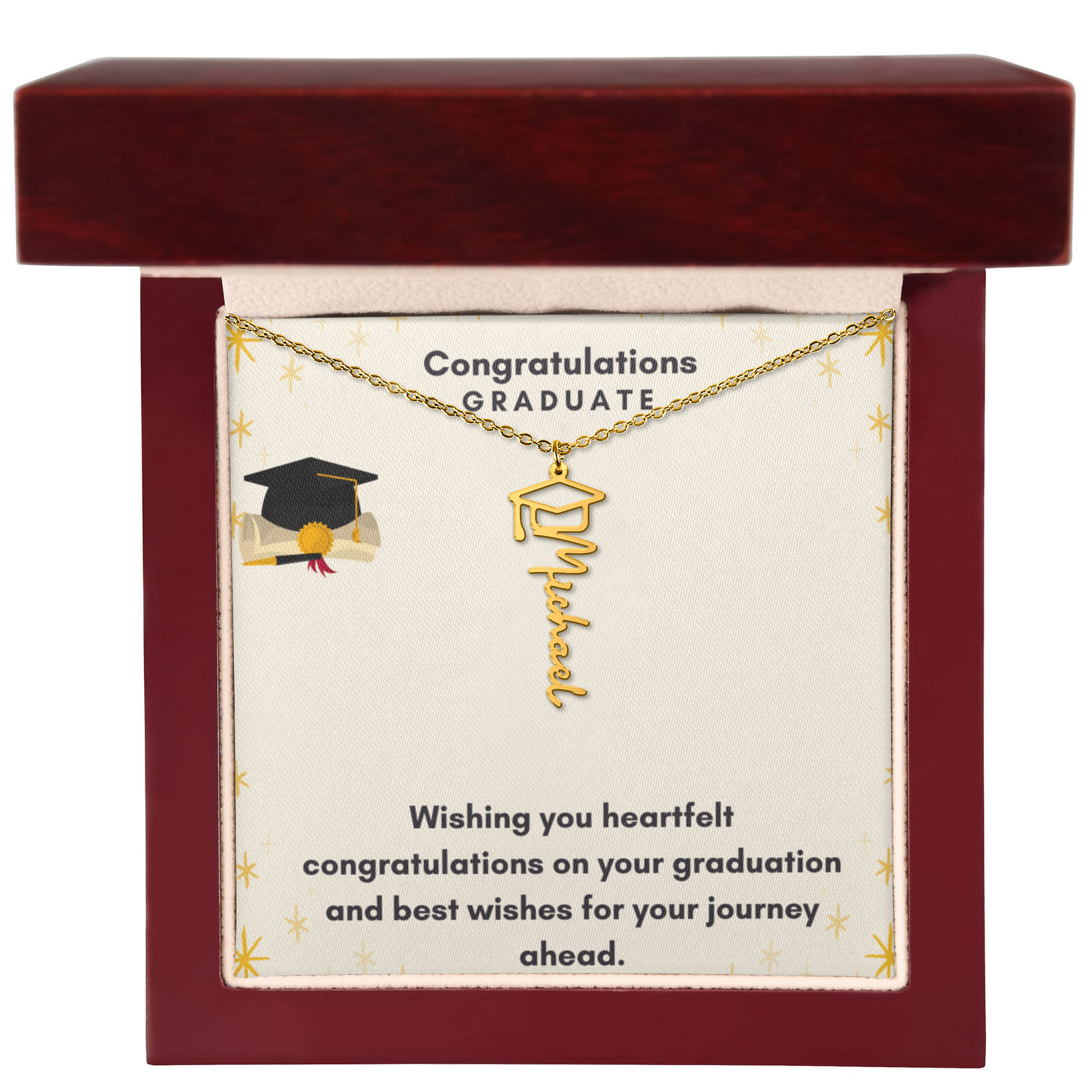 Graduation Name Necklace