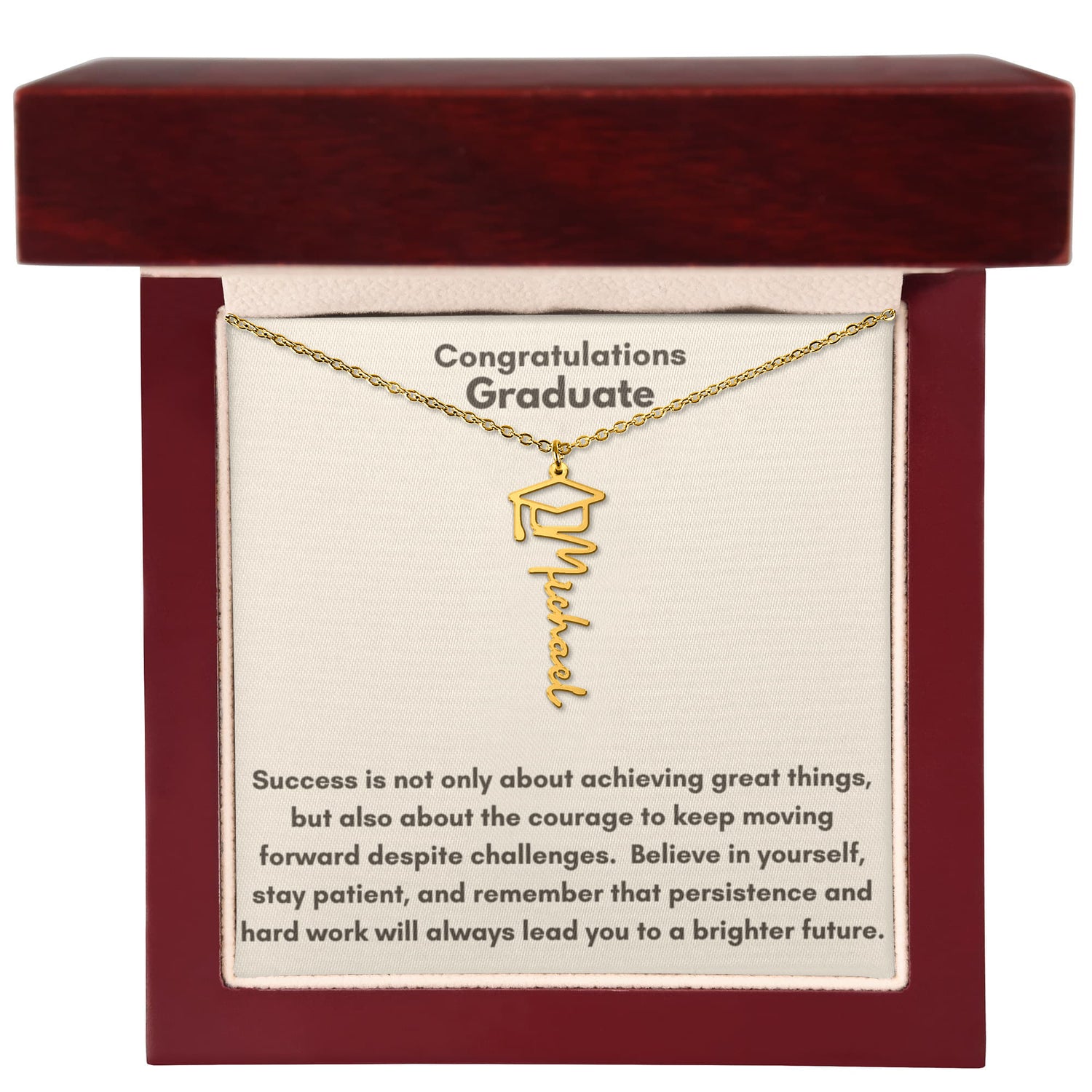 Personalized Graduation Name Necklace - A Timeless Keepsake for Celebrating Achievements