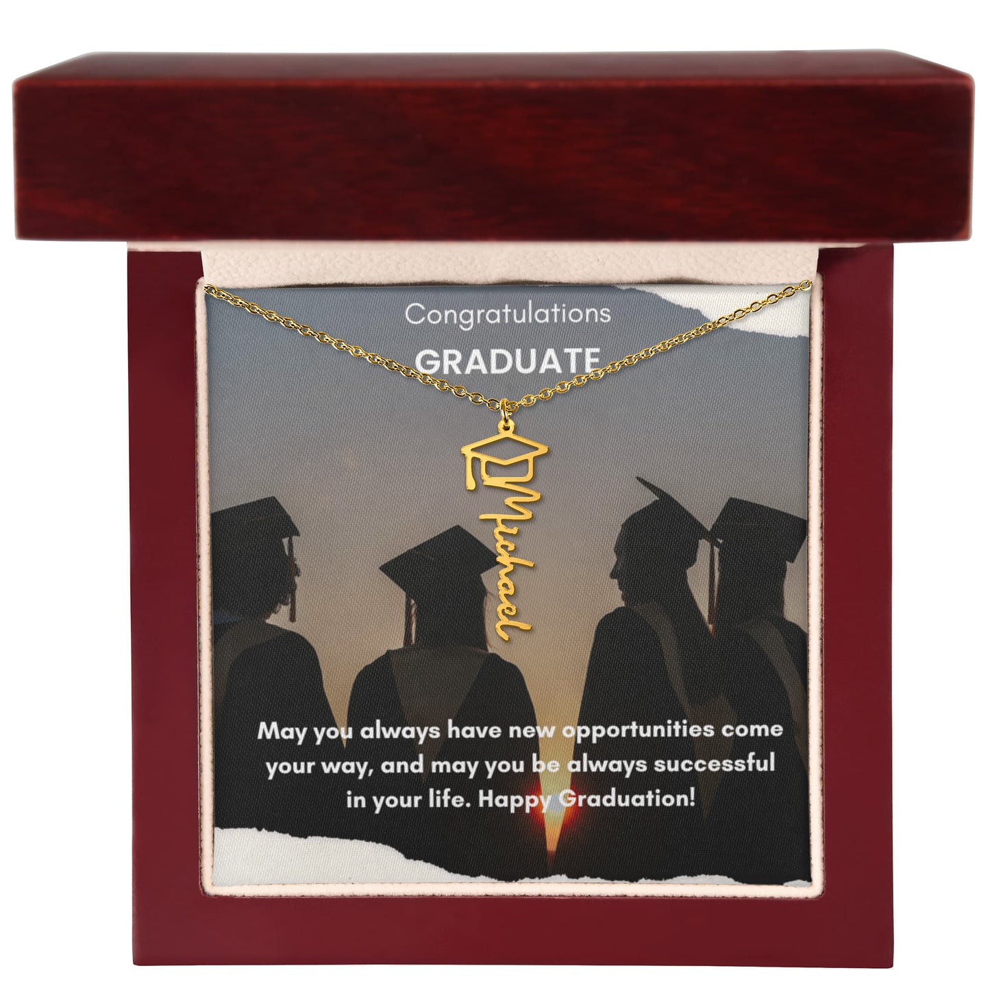 Graduation Name Necklace