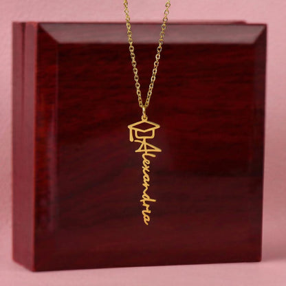 Personalized Graduation Name Necklace - Celebrate Success in Style