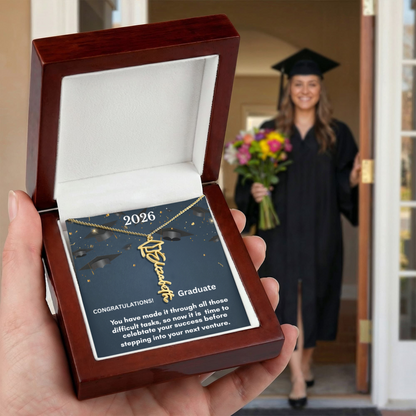 Personalized Graduation Necklace - A Cherished Keepsake for Celebrating Success