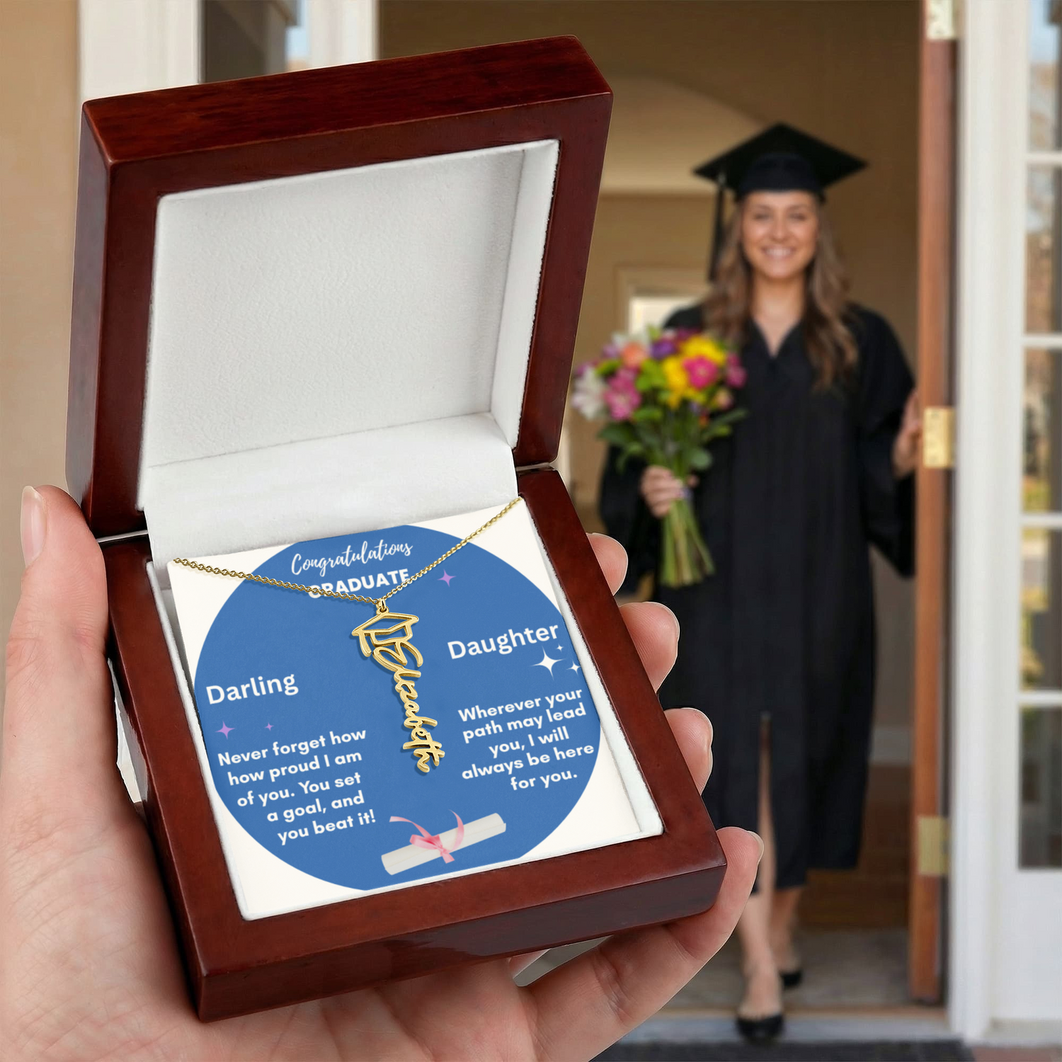 Personalized Graduation Name Necklace – Celebrate Achievements in Style