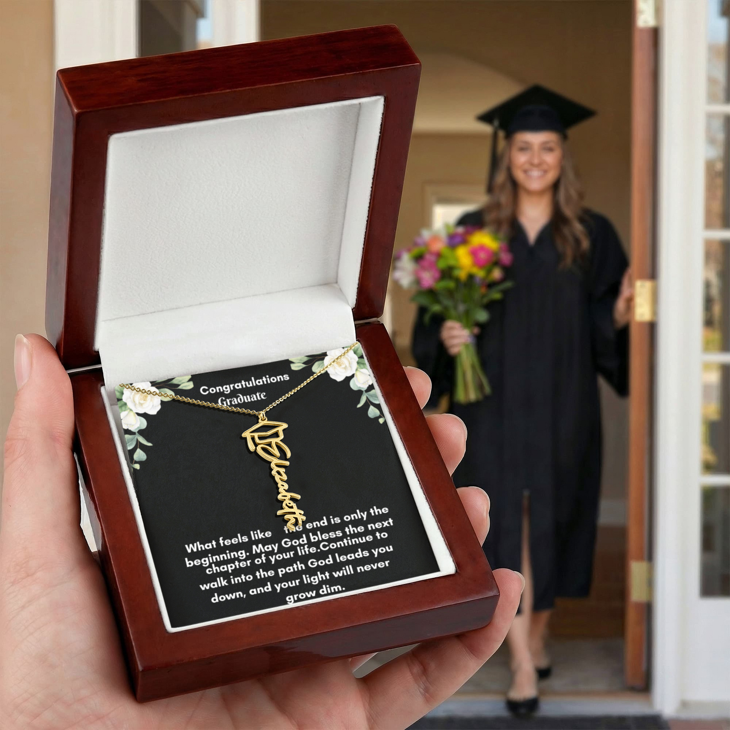 Graduation Name Necklace