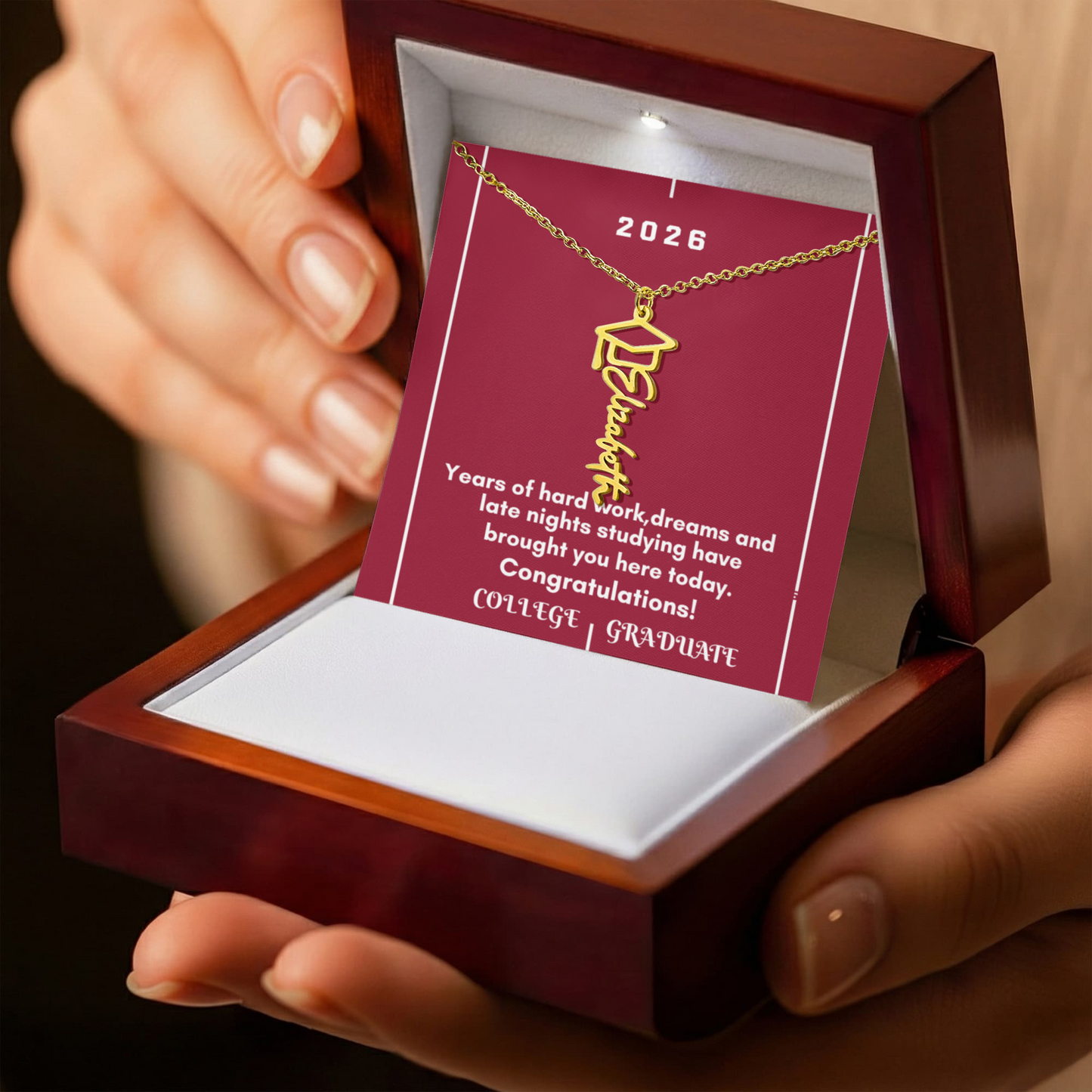 Our Graduation Name Necklace