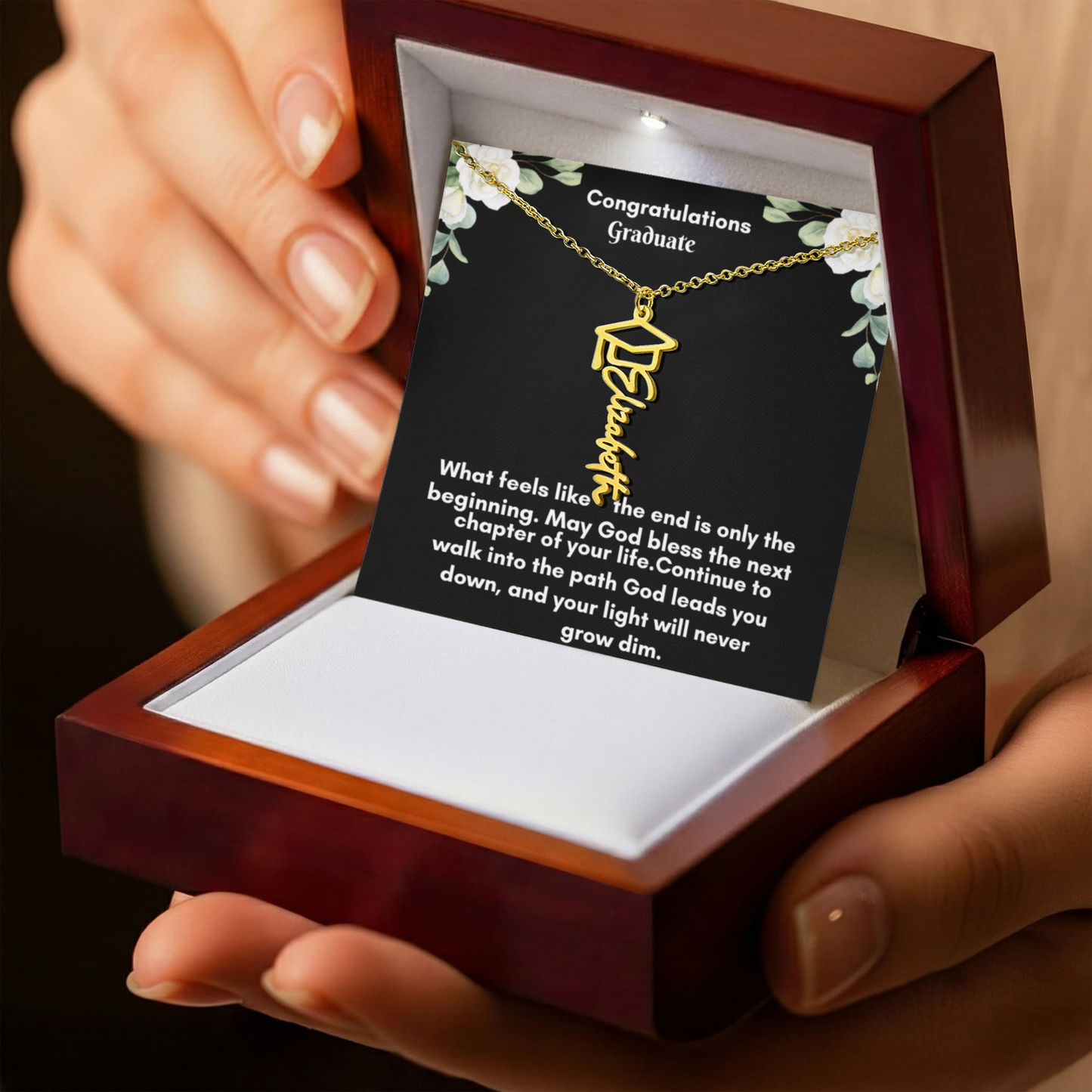 Graduation Name Necklace