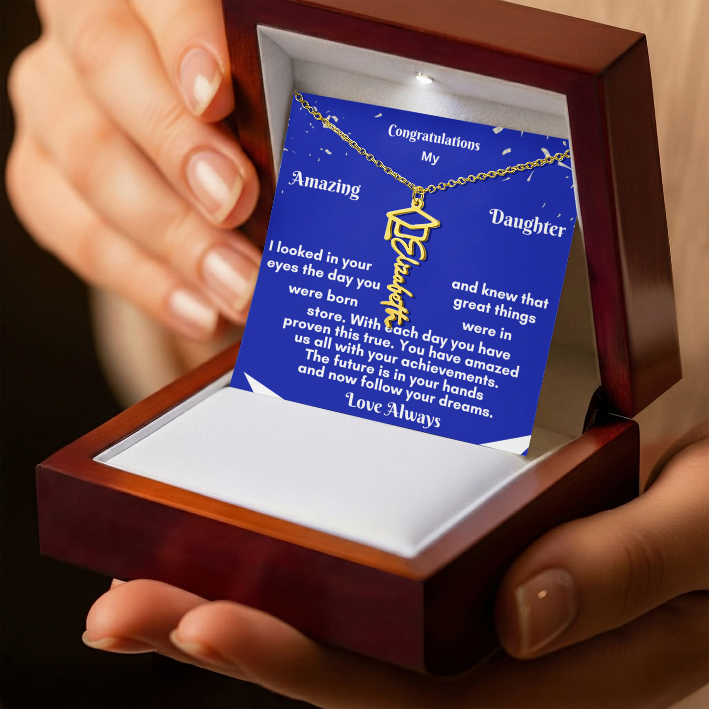 Graduation Name Necklace