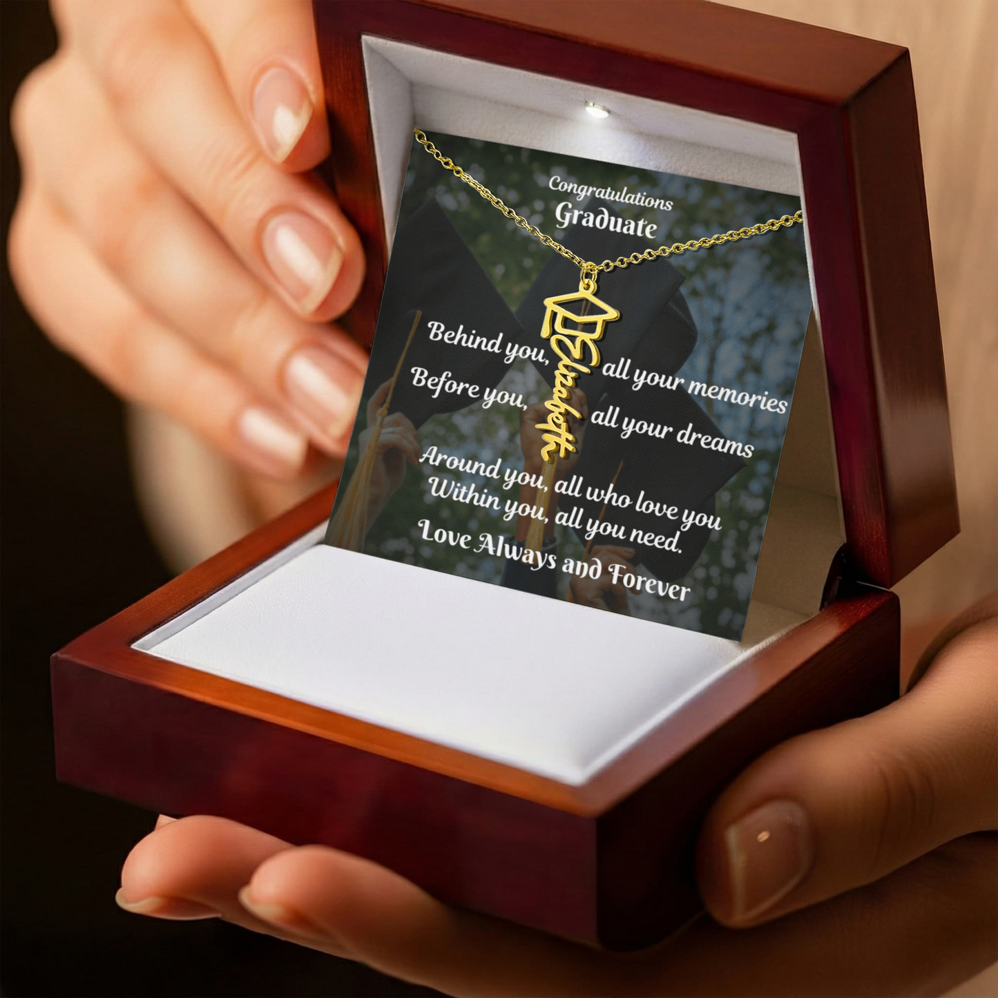 Graduation Name Necklace