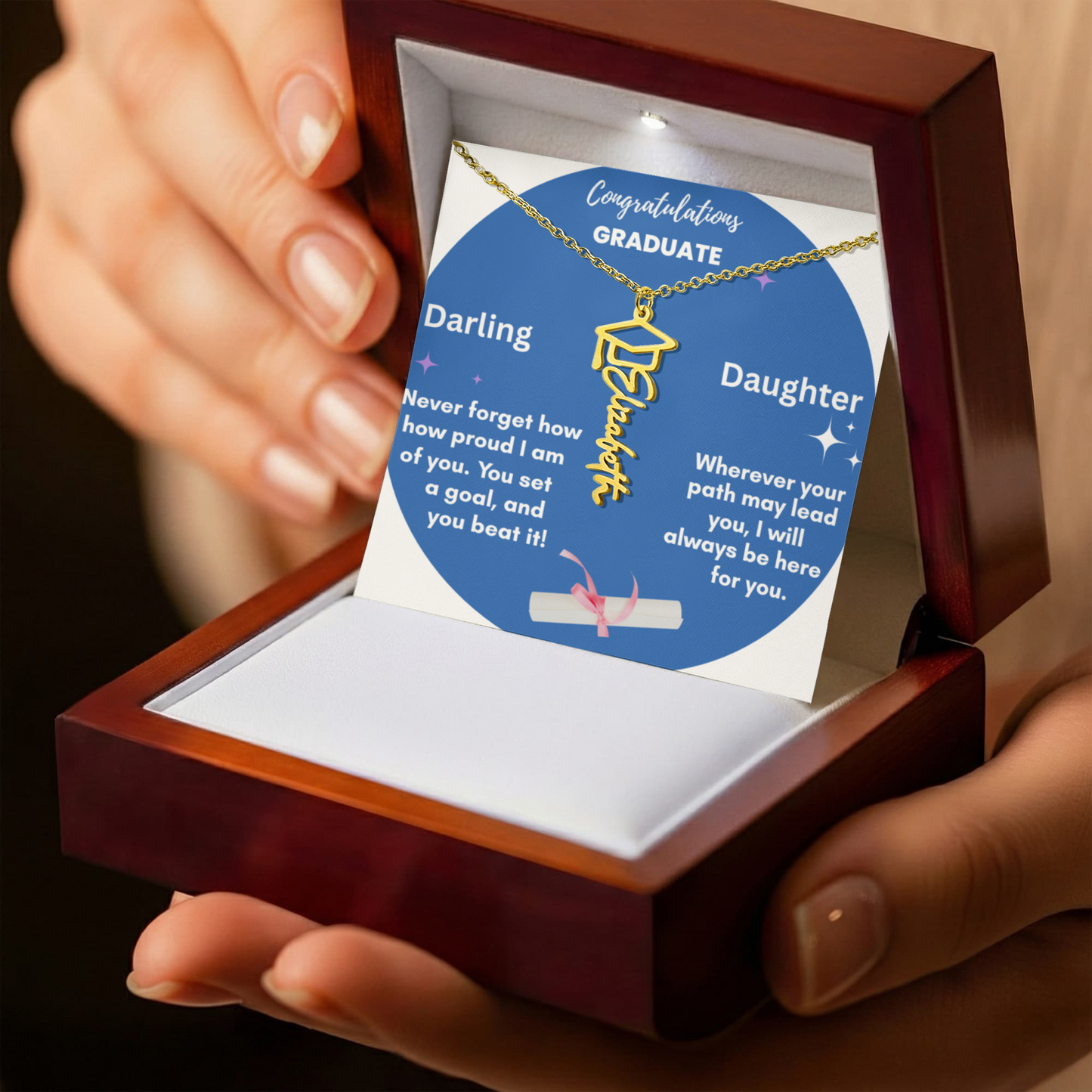 Graduation Name Necklace