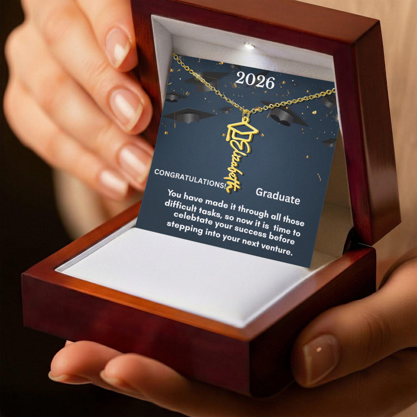 Graduation Name Necklace