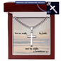 Personalized Cross with Cuban Link Chain