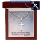 Personalized Cross with Cuban Link Chain