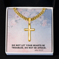 Personalized Cross with Cuban Link Chain
