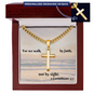 Personalized Cross with Cuban Link Chain