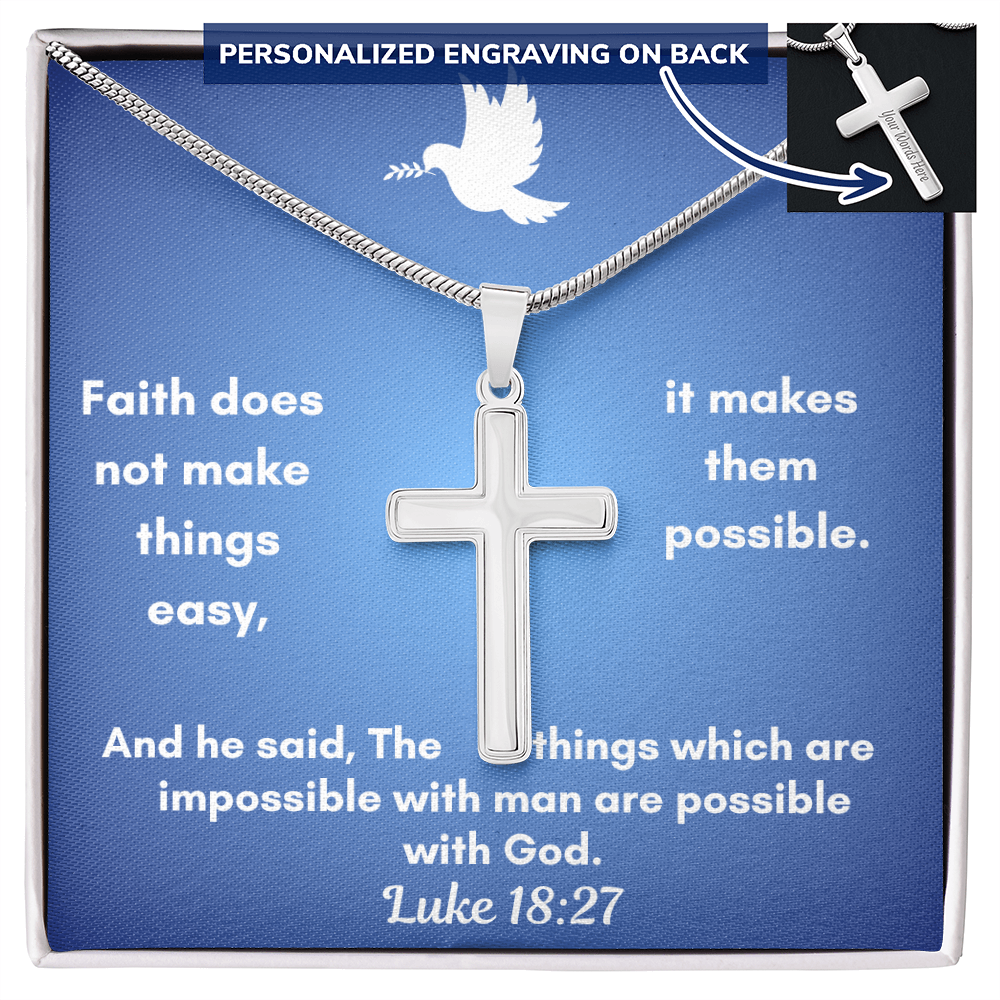 Personalized Cross Necklace    a perfect gift for Father&