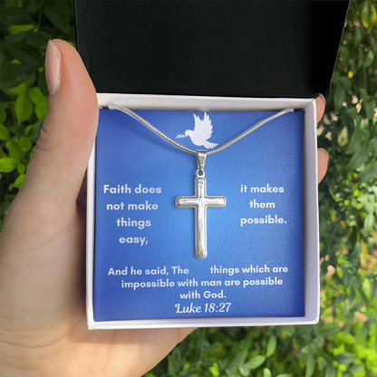 Personalized Cross Necklace    a perfect gift for Father&