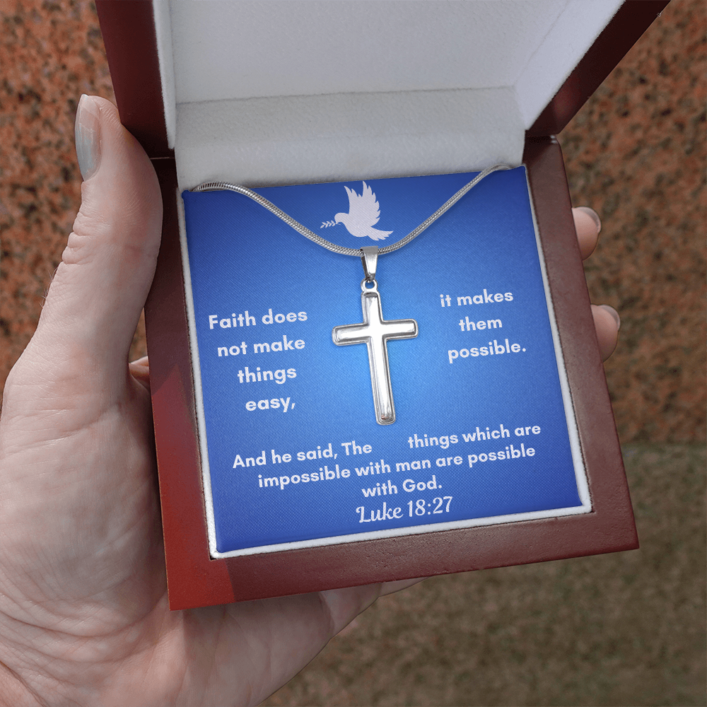 Personalized Cross Necklace    a perfect gift for Father&