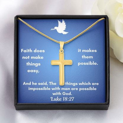 Personalized Cross Necklace    a perfect gift for Father&