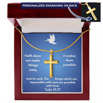 Personalized Cross Necklace    a perfect gift for Father&