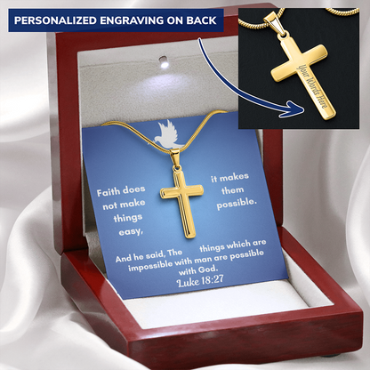 Personalized Cross Necklace    a perfect gift for Father&