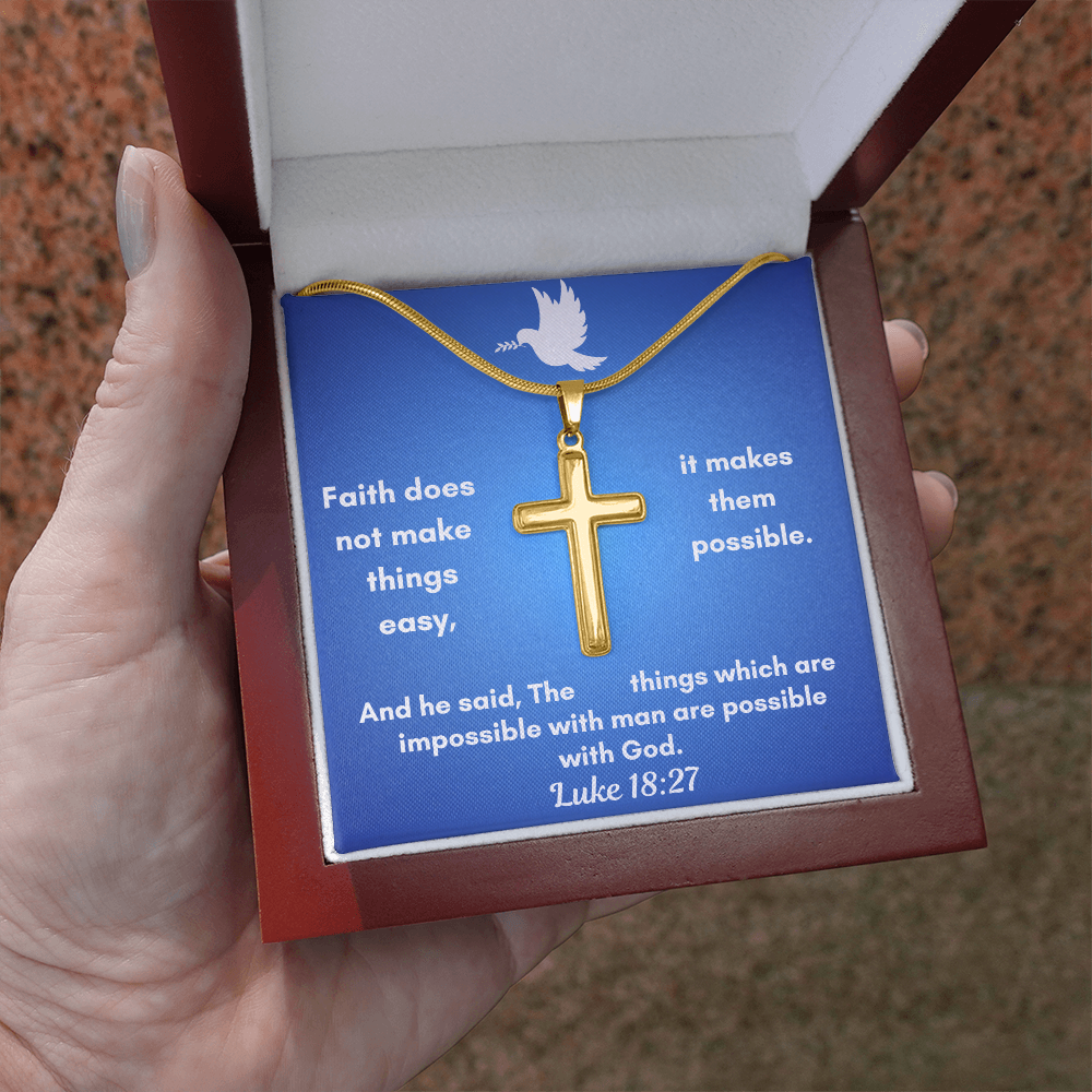 Personalized Cross Necklace    a perfect gift for Father&