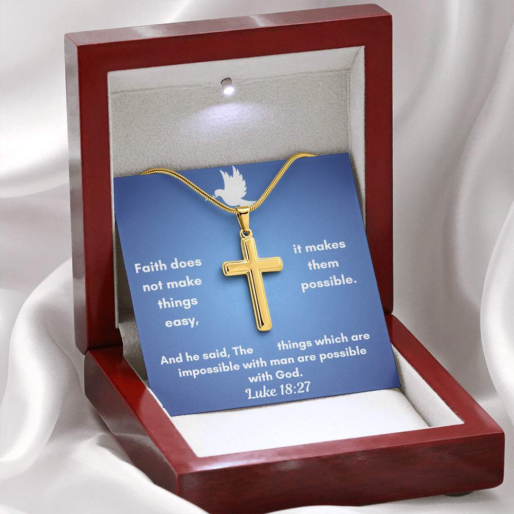 Personalized Cross Necklace    a perfect gift for Father&