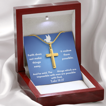 Personalized Cross Necklace    a perfect gift for Father&