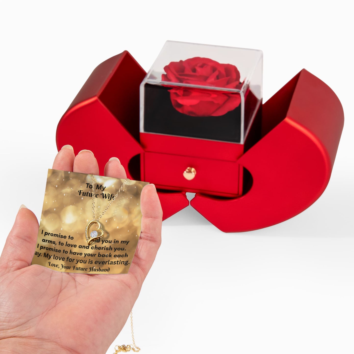 Forever Love Necklace and Heart Box gift set.