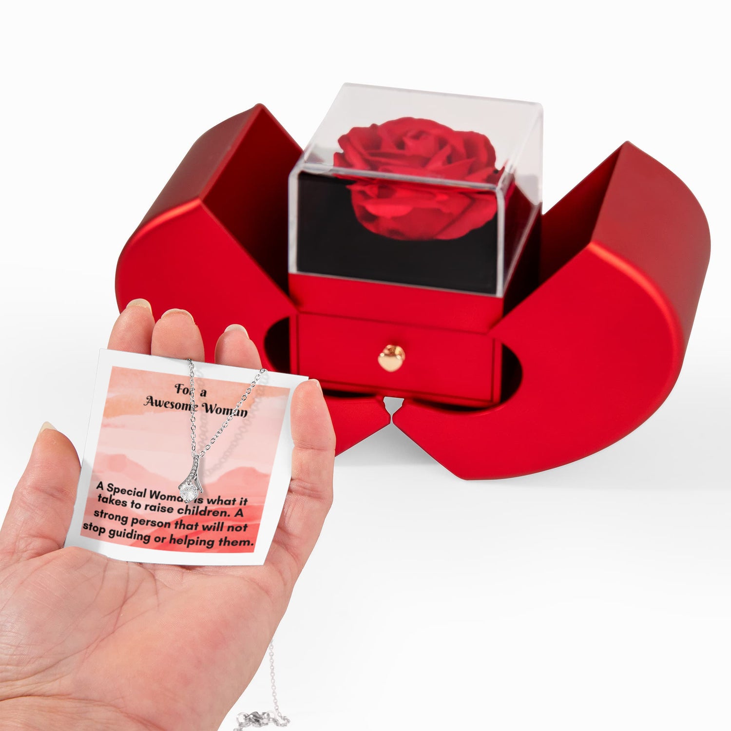 Alluring Beauty Necklace Gift Set – The Perfect Expression of Love in an Elegant Rose Box