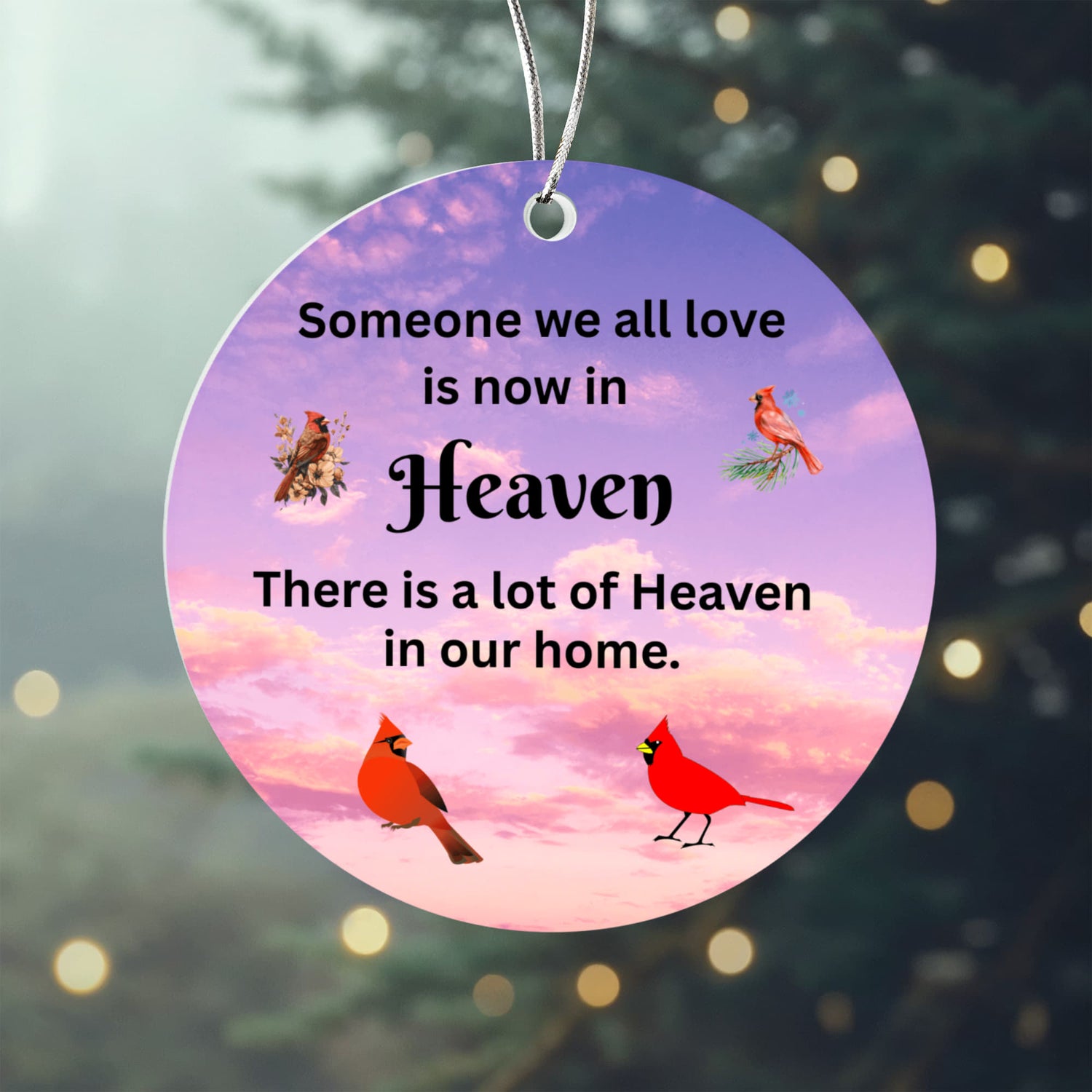 Charming Acrylic Circle Ornament – Uniquely Celebrate Your Loved Ones