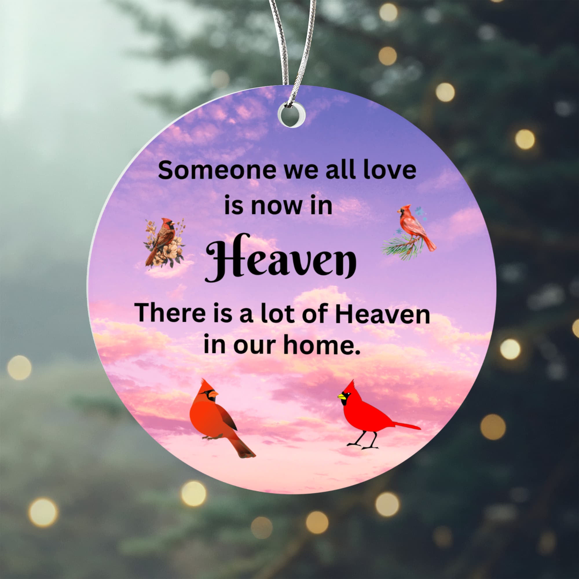 Charming Acrylic Circle Ornament – Uniquely Celebrate Your Loved Ones