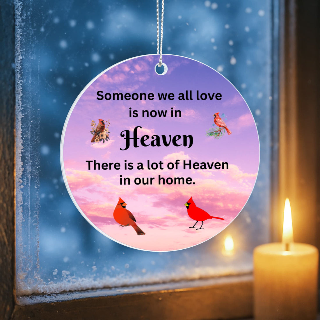 Charming Acrylic Circle Ornament – Uniquely Celebrate Your Loved Ones