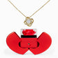 Love Knot Necklace and Red Heart Rose Box